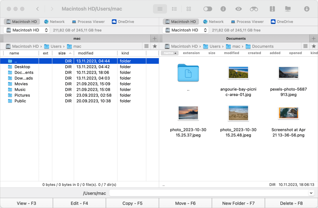 Commander One Interface