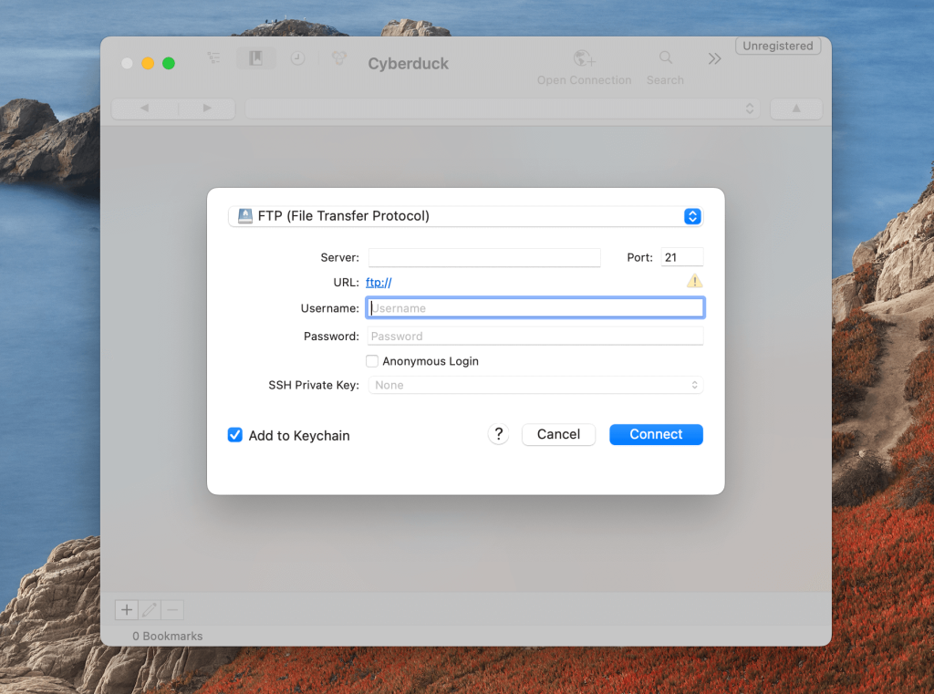 The logo of the FTP client CyberDuck