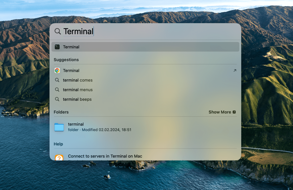 Pasek wyszukiwania Spotlight