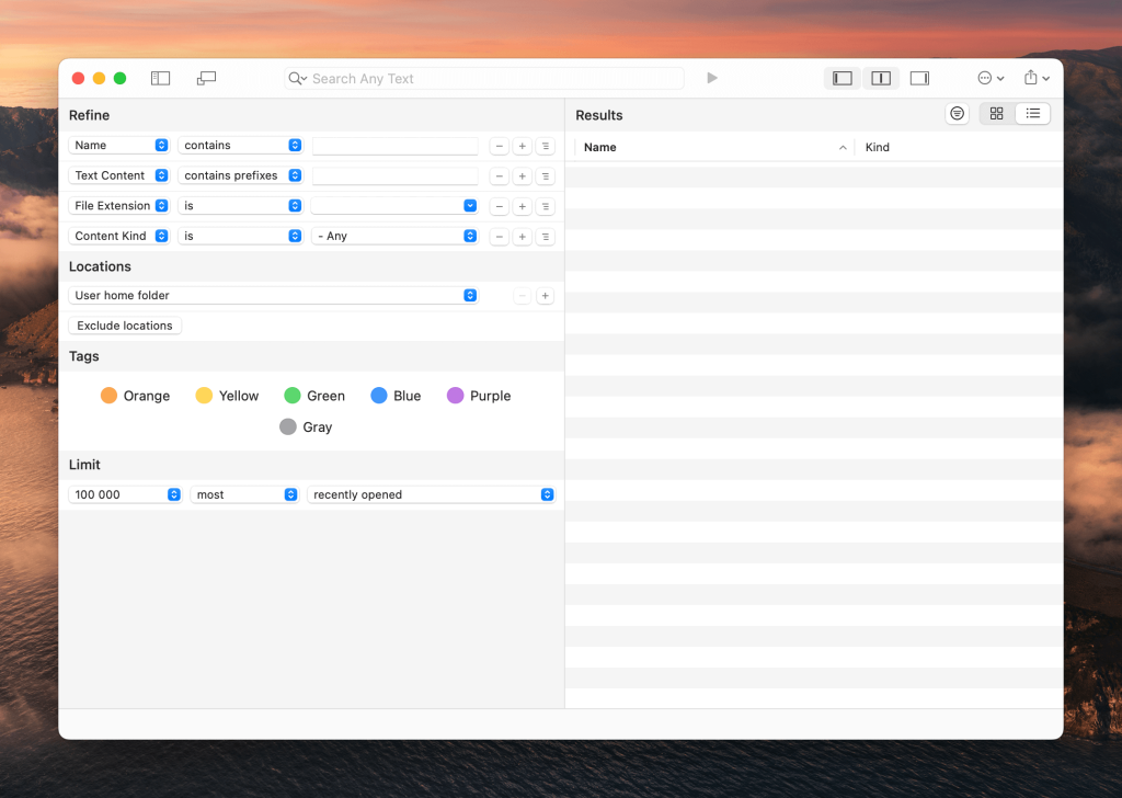 The HoudahSpot app's window is opened